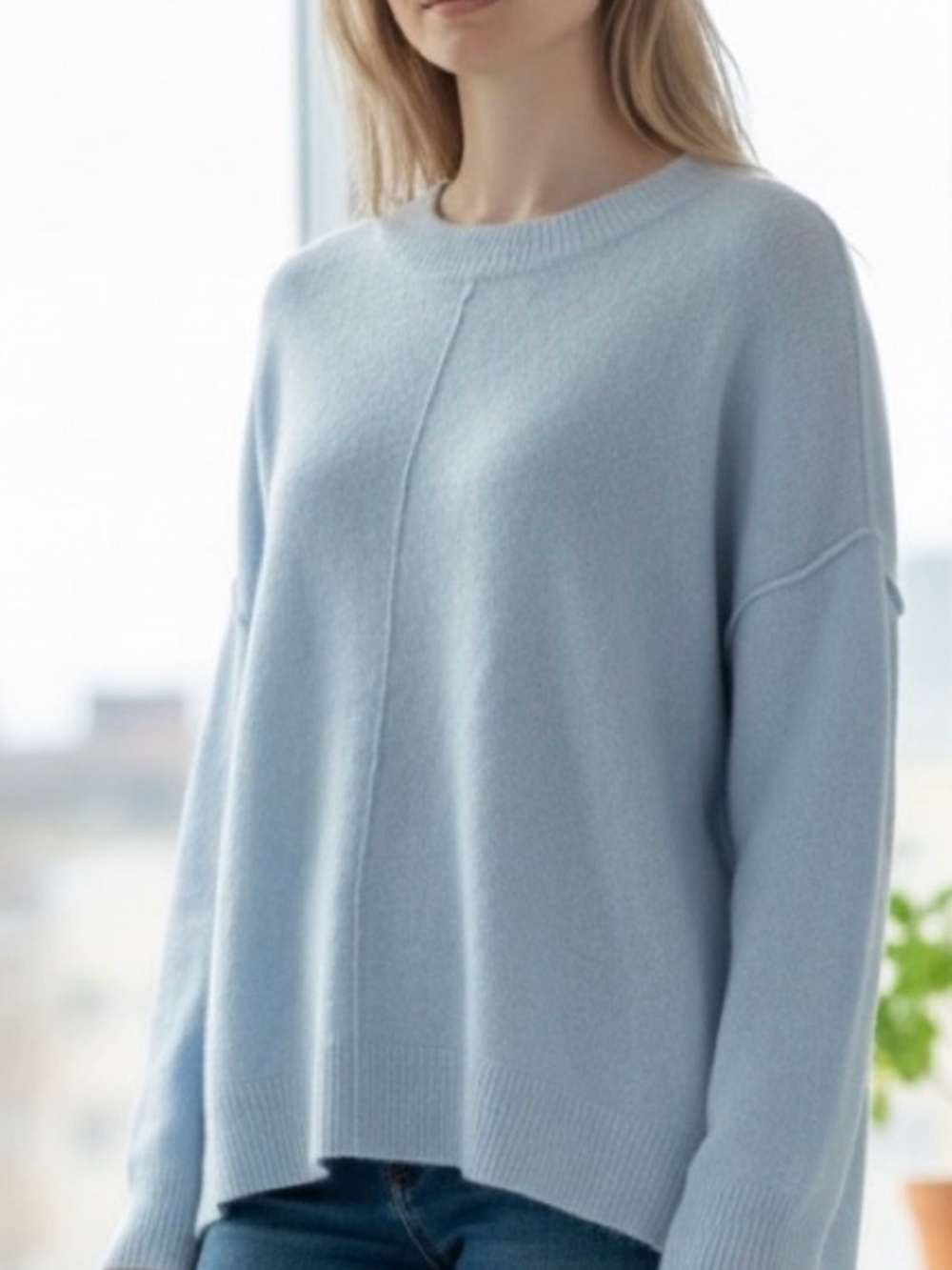 Vince Camuto Pale Blue Crewneck Sweater